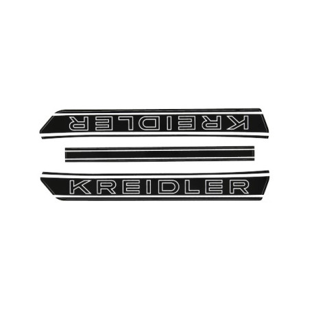 sticker set fuel tank black/white kreidler