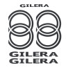 stickerset carbon 5-delig gilera, runner 50/125/180/200