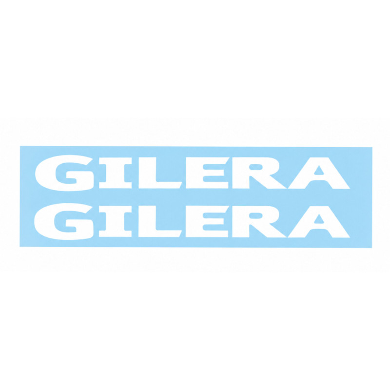 sticker word [gilera] white 2-parts citta, gilera, runner 50/125/180/200