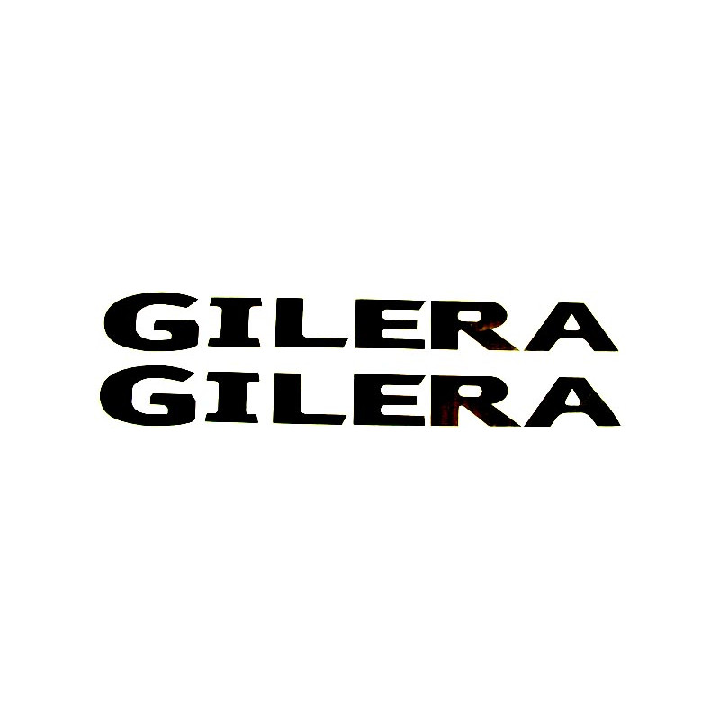 sticker woord [gilera] zwart 2-delig citta, gilera, runner 50/125/180/200