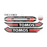 sticker set complete black/red/white a3, Standard, Tomos 080010
