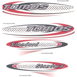 sticker set tomos red/black/silver Standard 080091