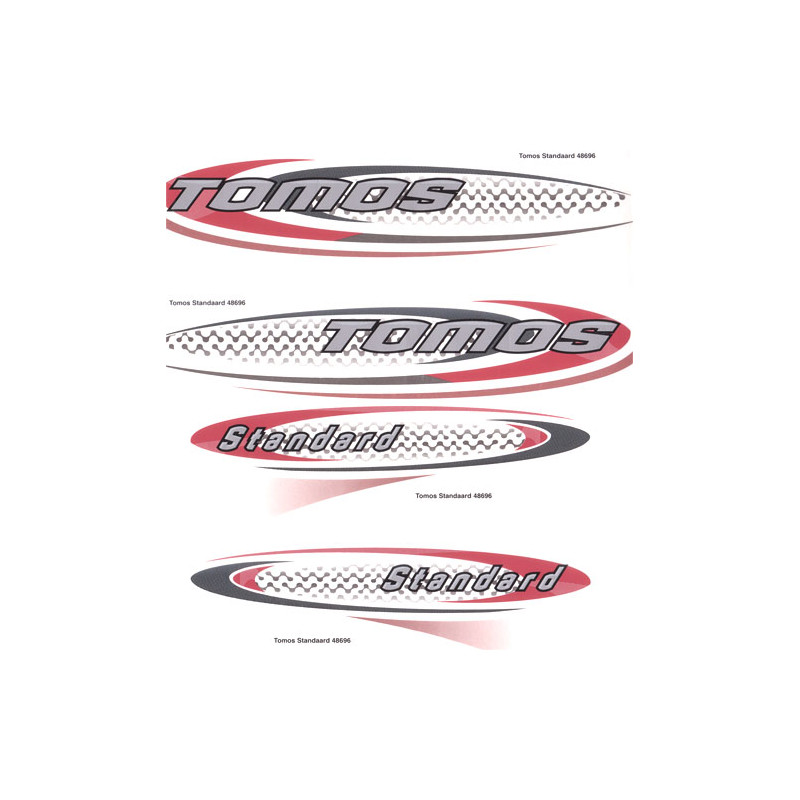 sticker set tomos red/black/silver Standard 080091