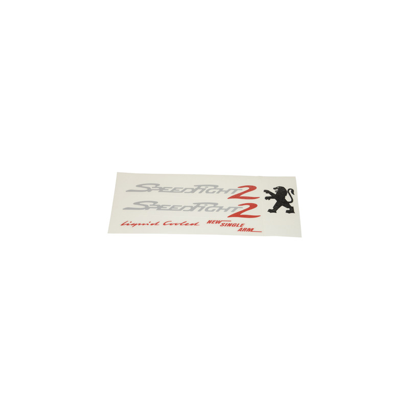 stickerset zilver/rood 5-delig speedfight 2