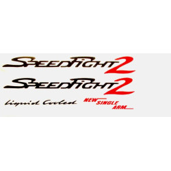 stickerset zwart/rood 5-delig speedfight 2