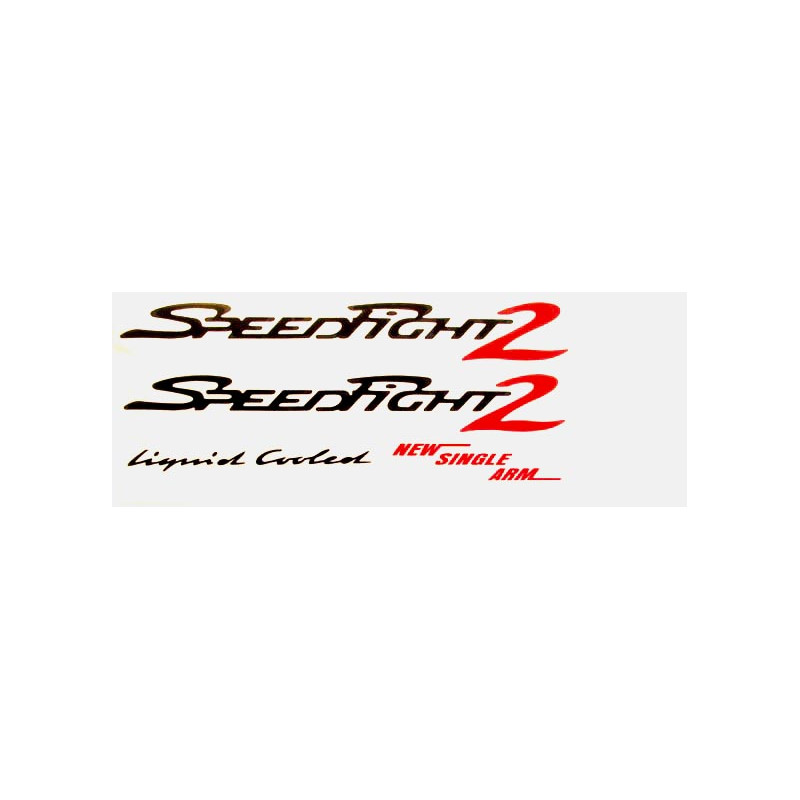 sticker set black/red 5-parts speedfight 2