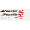 stickerset zwart/rood 5-delig speedfight 2