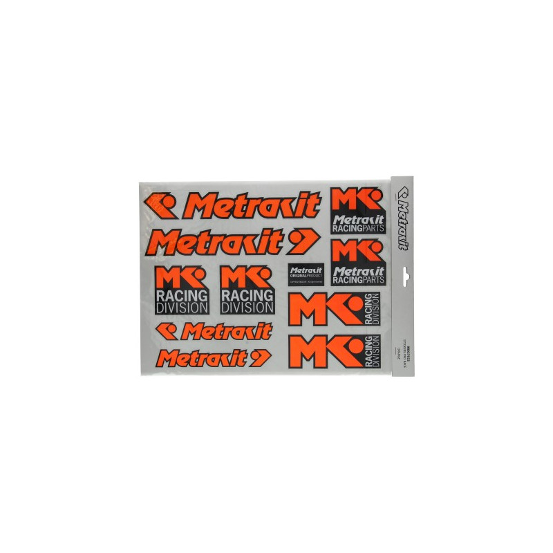 stickerset metrakit pro race 44x34cm oranje/zwart 18-delig universeel 98027022
