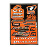 sticker set Falko sponsor dunlop/ktm/twin air orange 13-parts universal 982039