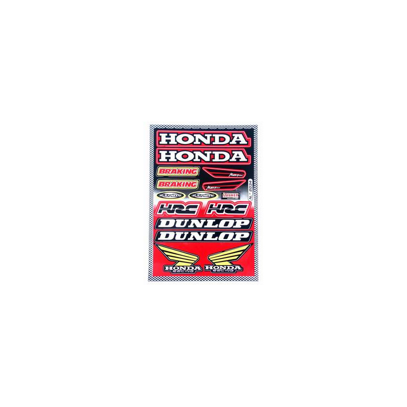 sticker set Falko sponsor dunlop/honda/hrc red 14-parts universal 982034