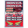 stickerset falko sponsor Dunlop/Honda/HRC rood 14-delig universeel 982034