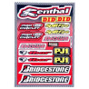 stickerset falko sponsor Bridgestone/Renthal/Showa/Splitfire rood 15-delig universeel 982036
