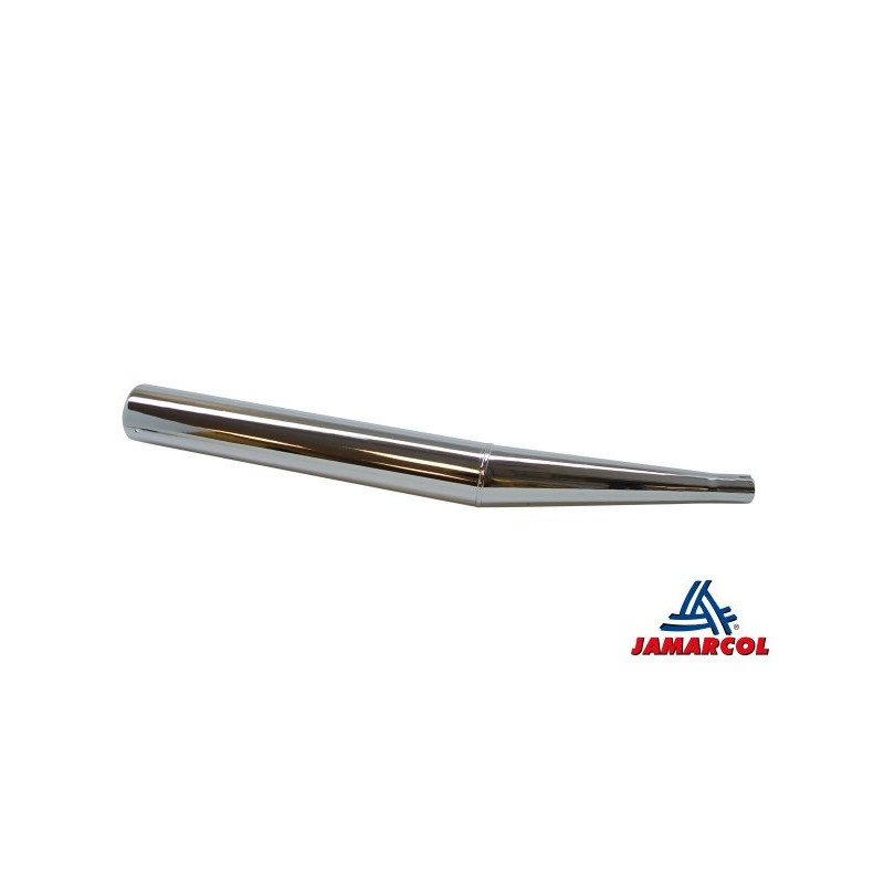 uitlaat jamarcol + knik (made in EU) 60mm/26mm chroom zundapp