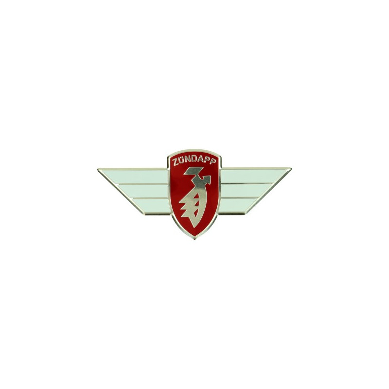 emblem logo handle bar wing red/white/silver zundapp
