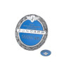 embleem benzinetank jubileum 50.000 km incl. speldje blauw zundapp