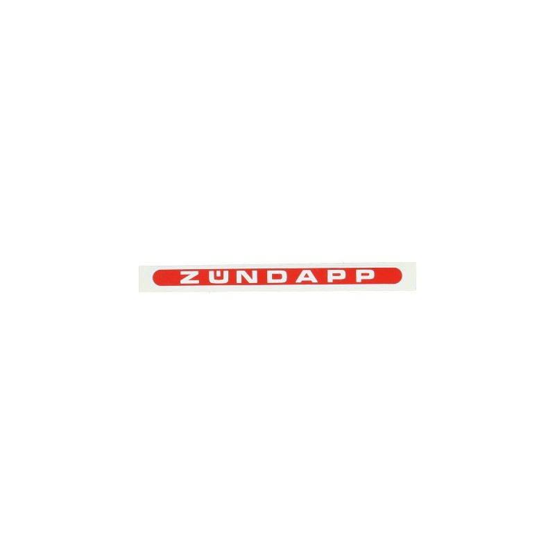 sticker word [zundapp] oblong red/white