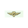 sticker logo vleugel 9.5cm goud zundapp