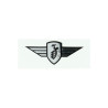 sticker logo vleugel chroom/zwart zundapp