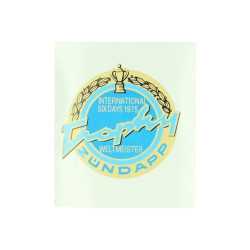 sticker round tank Trophy 1975 gold/blue 517