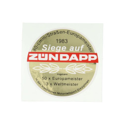 sticker round tank Trophy 1983 gold/red zundapp