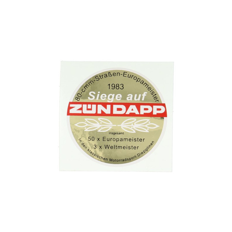 sticker rond tank Trophy 1983 gold/red zundapp