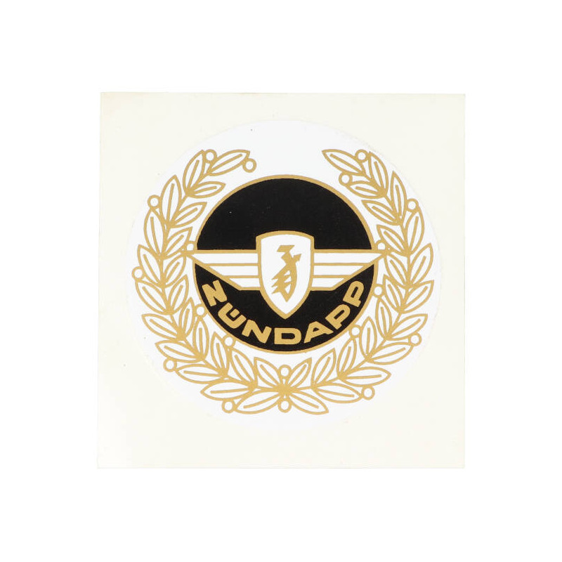 sticker round laurel wreath black/gold zundapp
