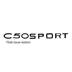 sticker benzinetank C50 sport zwart zundapp