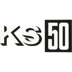 sticker zijscherm 1976-1977 wit/zwart Zundapp KS50