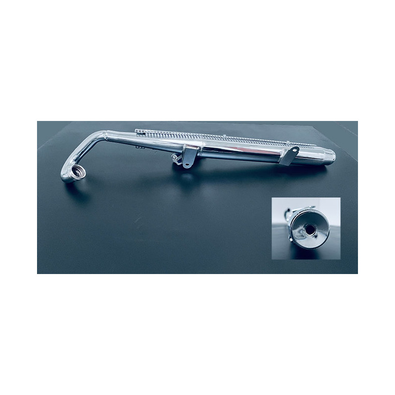 uitlaat fluister met rooster 32mm chroom zundapp, ks50 cross z517-22.909