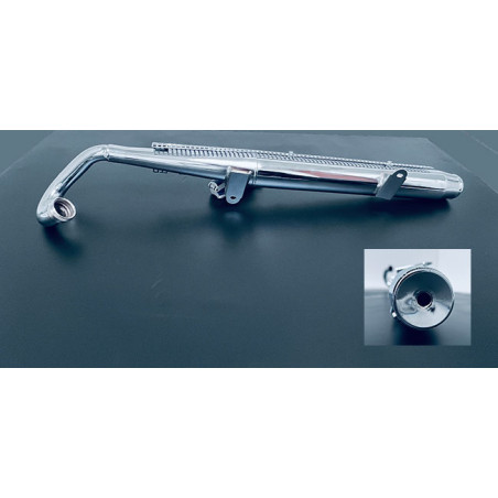 uitlaat fluister met rooster 32mm chroom zundapp, ks50 cross z517-22.909