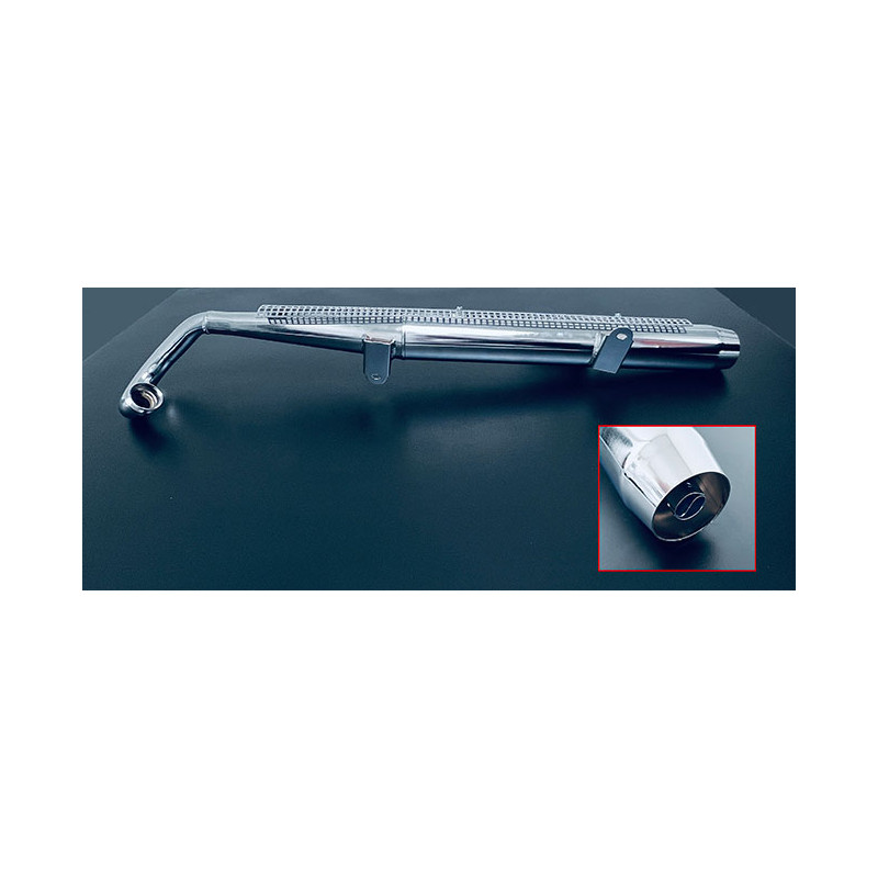 exhaust open with grid 32mm chrome zundapp, ks50 cross z517-22.908