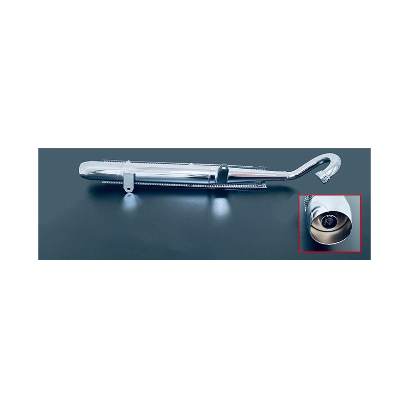 uitlaat opzet demper met rooster 36mm chroom zundapp, ks50 cross z517-22.732