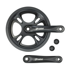 crank pedal axle set + gear 48t black fatbike