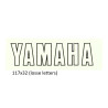 sticker woord [yamaha] wit/zwart aerox