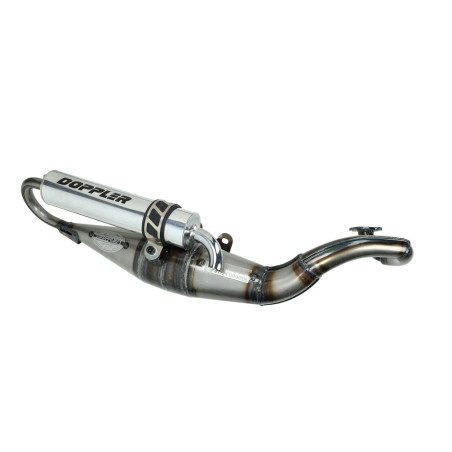 uitlaat Doppler blank aluminium minarelli hor ac, minarelli hor lc, beta, ark, cpi, malaguti, f12, yamaha, aerox, jog, mbk nitro