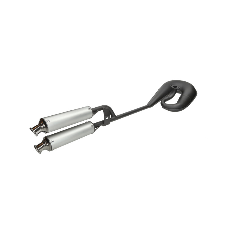 exhaust Tecno circuit twin silencer black alu puch maxi