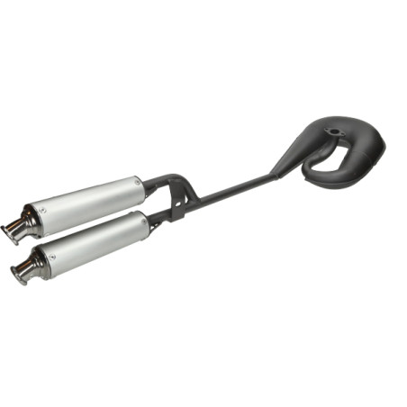 exhaust Tecno circuit twin silencer black alu puch maxi