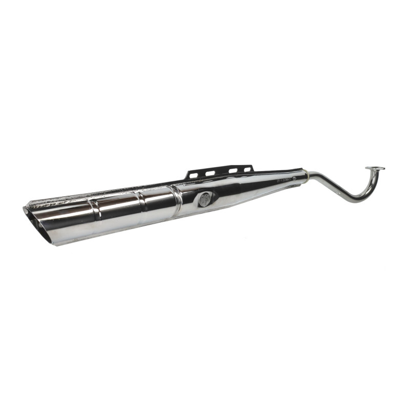 exhaust + logo (made in EU) 22mm chrome puch maxi