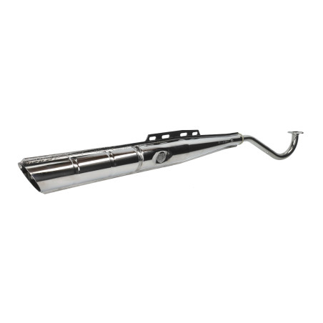 exhaust + logo (made in EU) 22mm chrome puch maxi