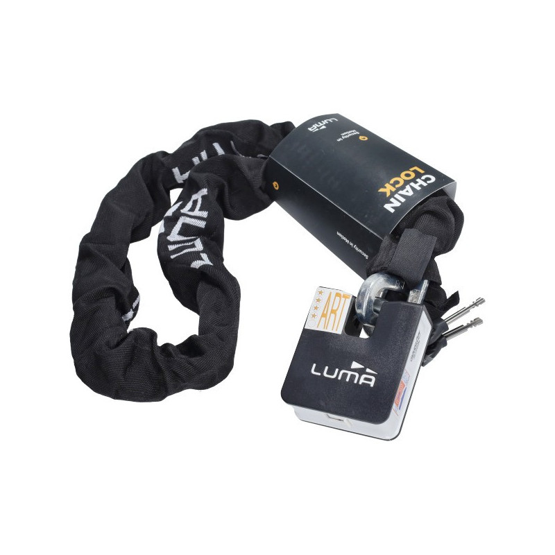 LUMA kettingslot ART 4 Escudo met hangslot. Extra zwaar scooterslot met 14 mm ketting, ideaal voor verzekering en maximale beveiliging.